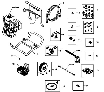 Craftsman 1920-0pressure washer replacement parts